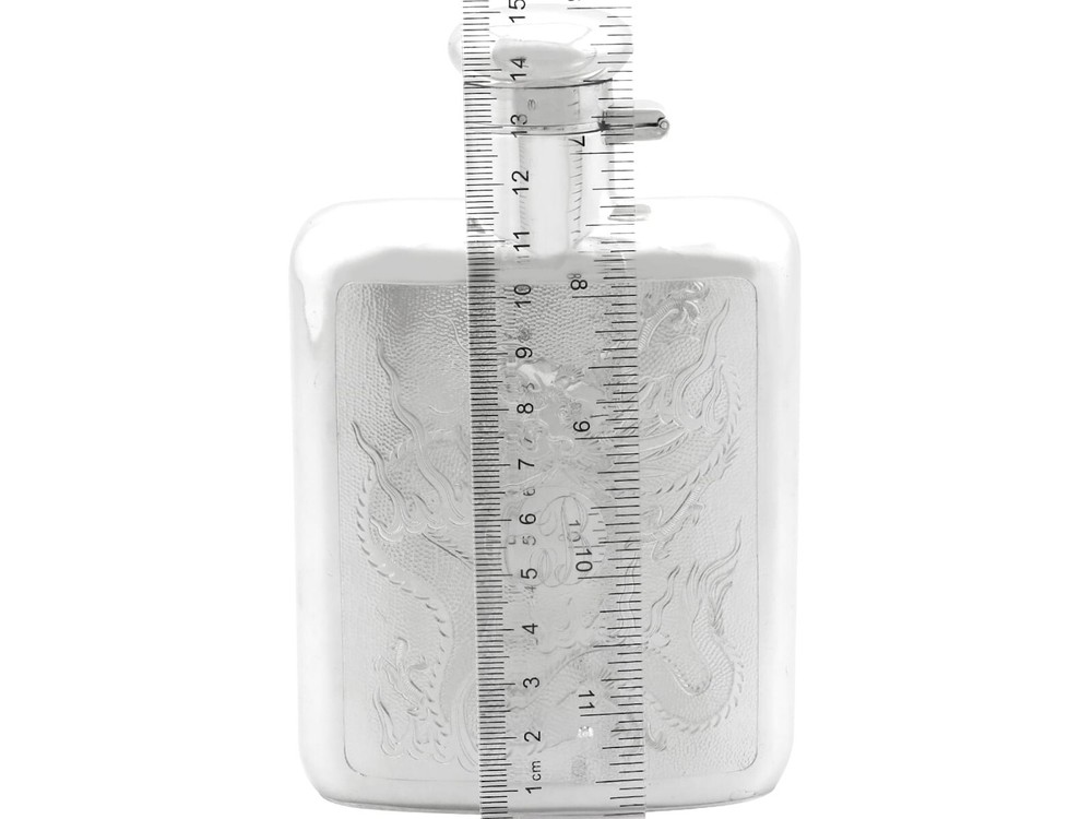1930s Chinese Silver Hip Flask