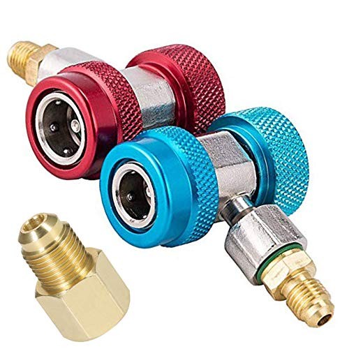 R134a Quick Coupler High Low Conversion Adapter Fittings Refrigerant Tool
