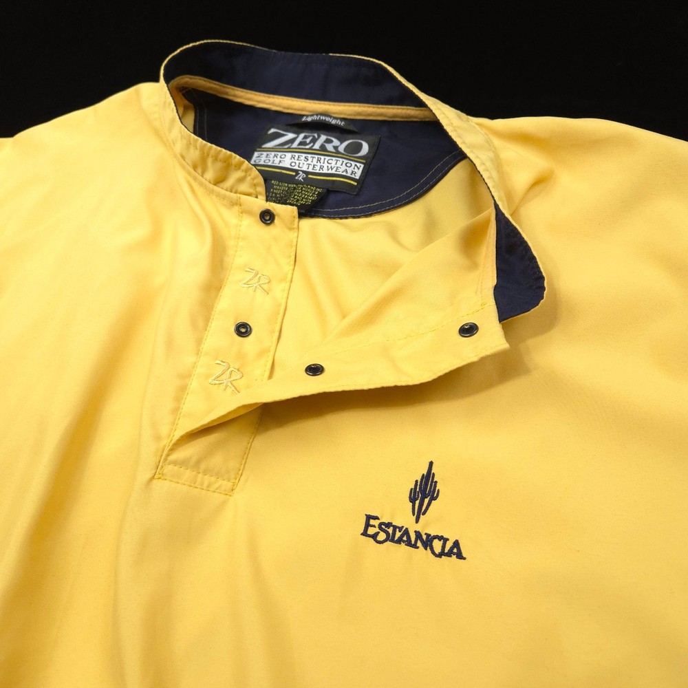 Zero Restriction -Estancia Pullover Mens -L Yellow Golf windbreaker jacket Snap