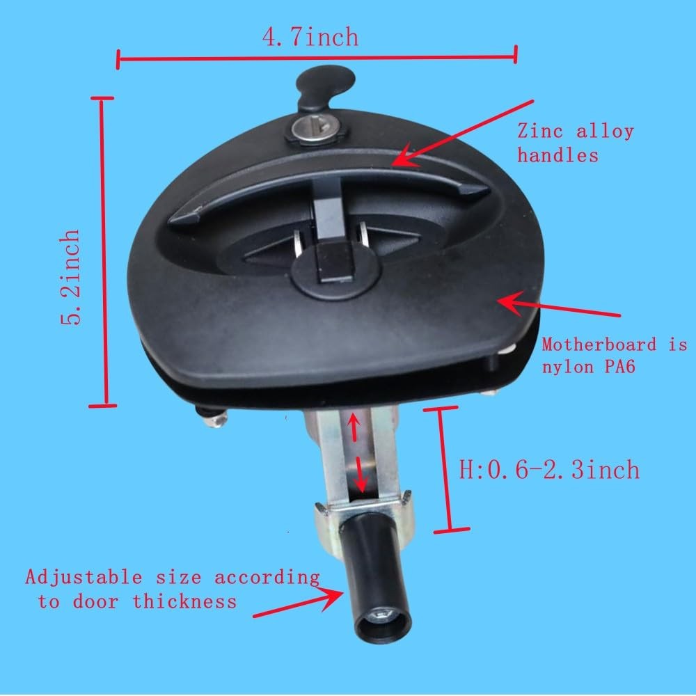 Single Point Compression Latch T Handle Folding Design 2 Keys Truck Tool Box