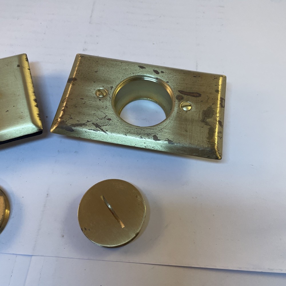 Antique Solid Brass SWITCH/PLUG PLATES with round center