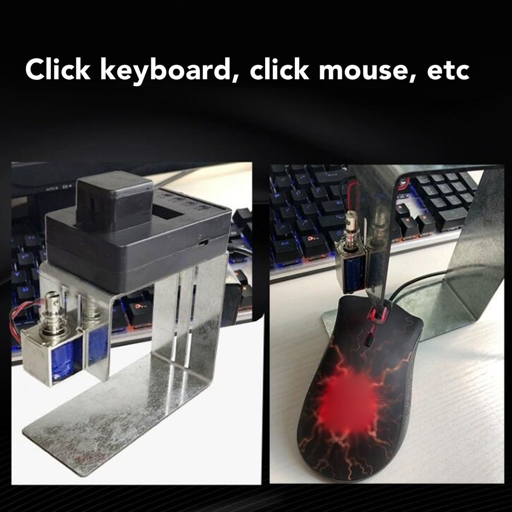 Computer Keyboard Clicker, Adjustable Physical Clicker Auto Random Click, Mou...