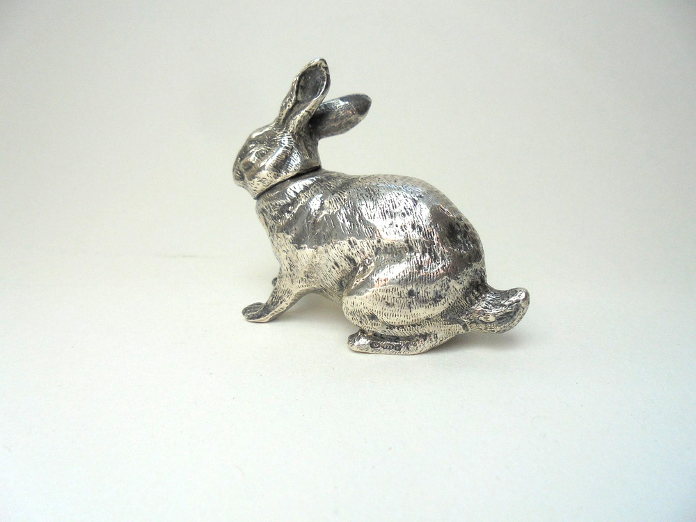 Sterling Silver Rabbit / Hare Pepperette Figure