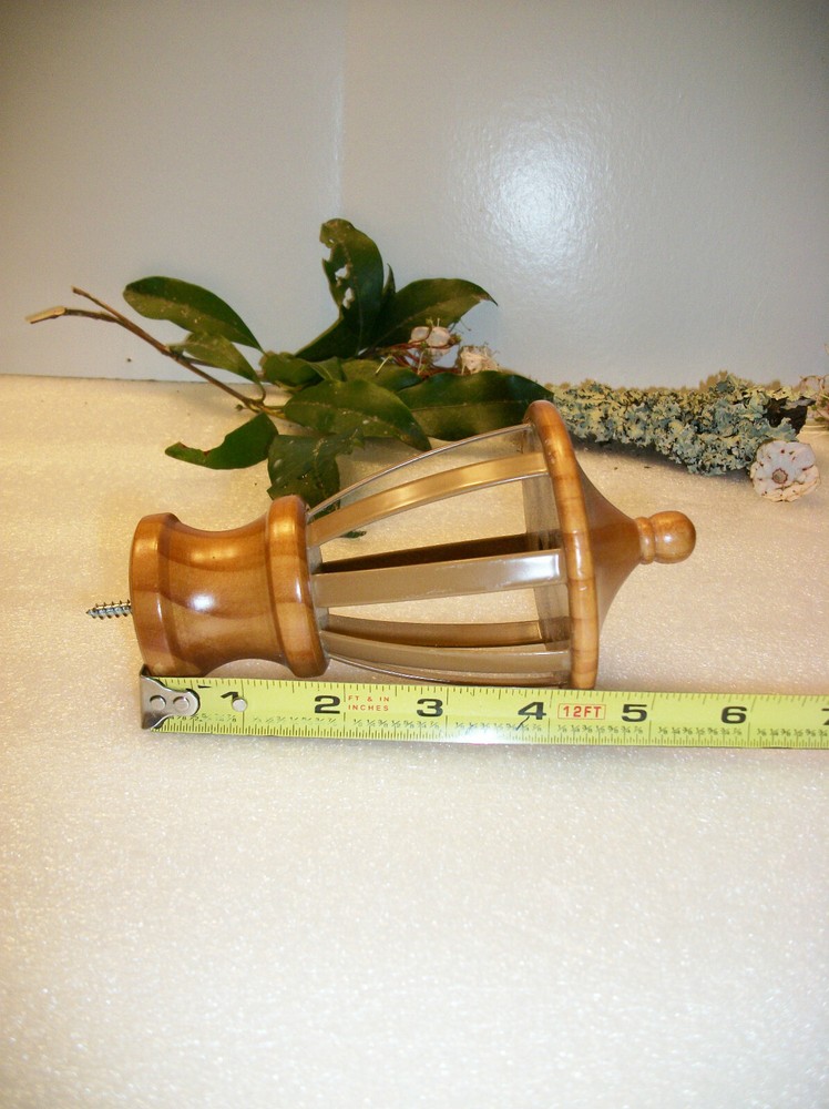 2 Wood & Metal Finials Screw On