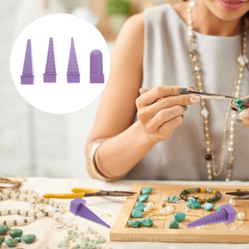 4PCS Mandrels Interchangeable Handle Mandrel Sizer Bracelet Bangle Mandrel