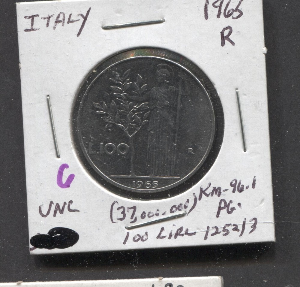1965(R)- Italy- UNC- 100 Lira
