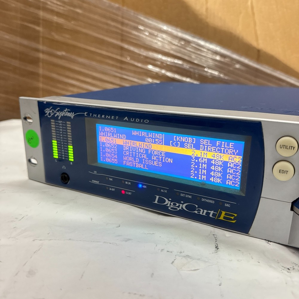 360 Systems DigiCart/E E‑3000 Audio Recorder for Broadcast + RC‑320 Remote