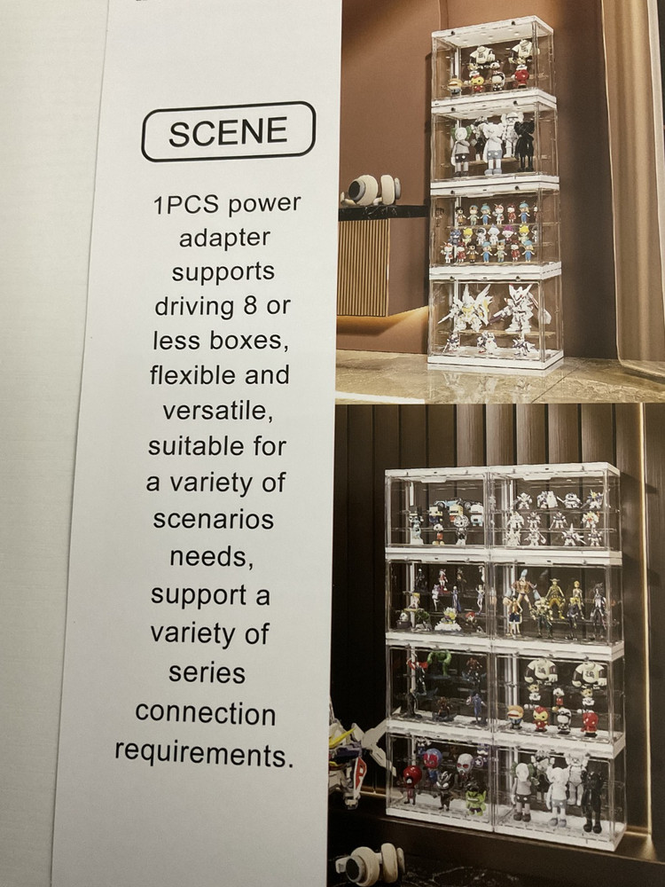 Naconmlet Display Case Mini Action Figures With Lighting Sistem
