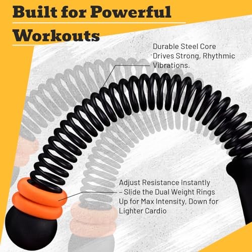 Ropeless Battle Ropes with Adjustable Weights, Easy-to-Carry Silent Black