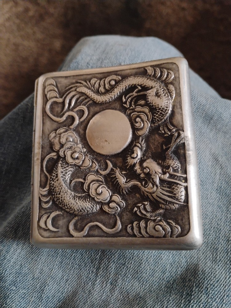 Vintage Silver Cigarette Case From Ming Dynasty