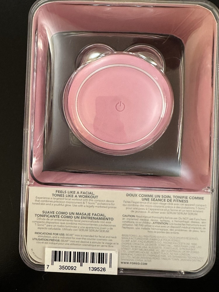 FOREO BEAR mini Smart Microcurrent Facial Toning Device Pearl Pink