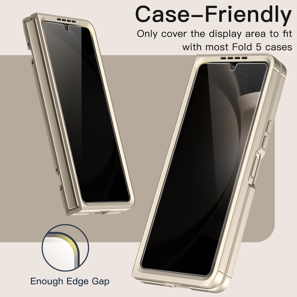 JETech Front Privacy Screen Protector for Samsung Galaxy Z Fold 5, 2-Pack