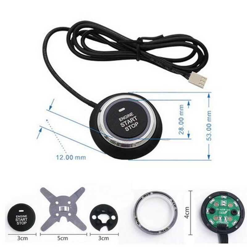 Car Alarm Push Engine Start Stop Button Lock Ignition Immobilizer Keyless System