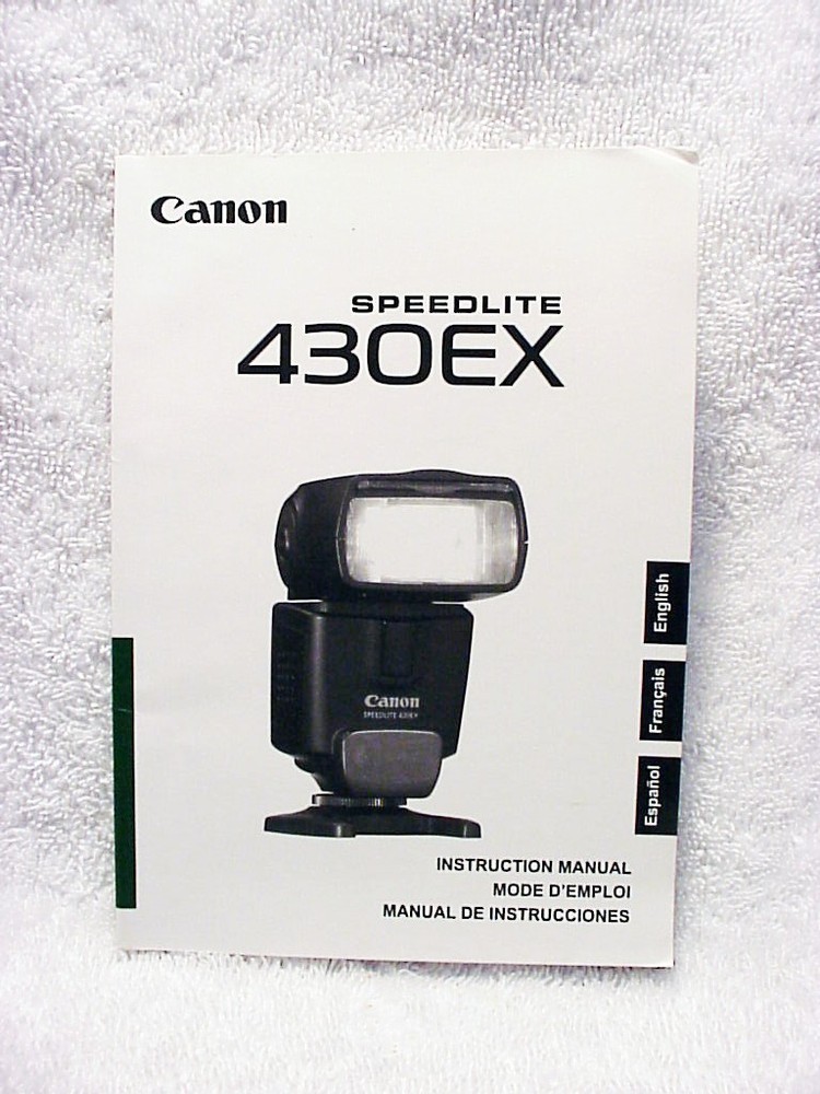 Canon Speedlite 430EX Instruction book | $8.55 |