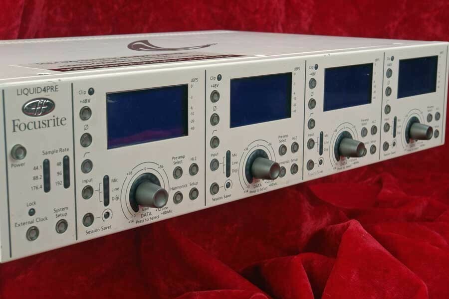 Complete! FOCUSRITE LIQUID 4 PRE 4PRE 4 HI-END VARIABLE ALGORITHM PRE-AMPS