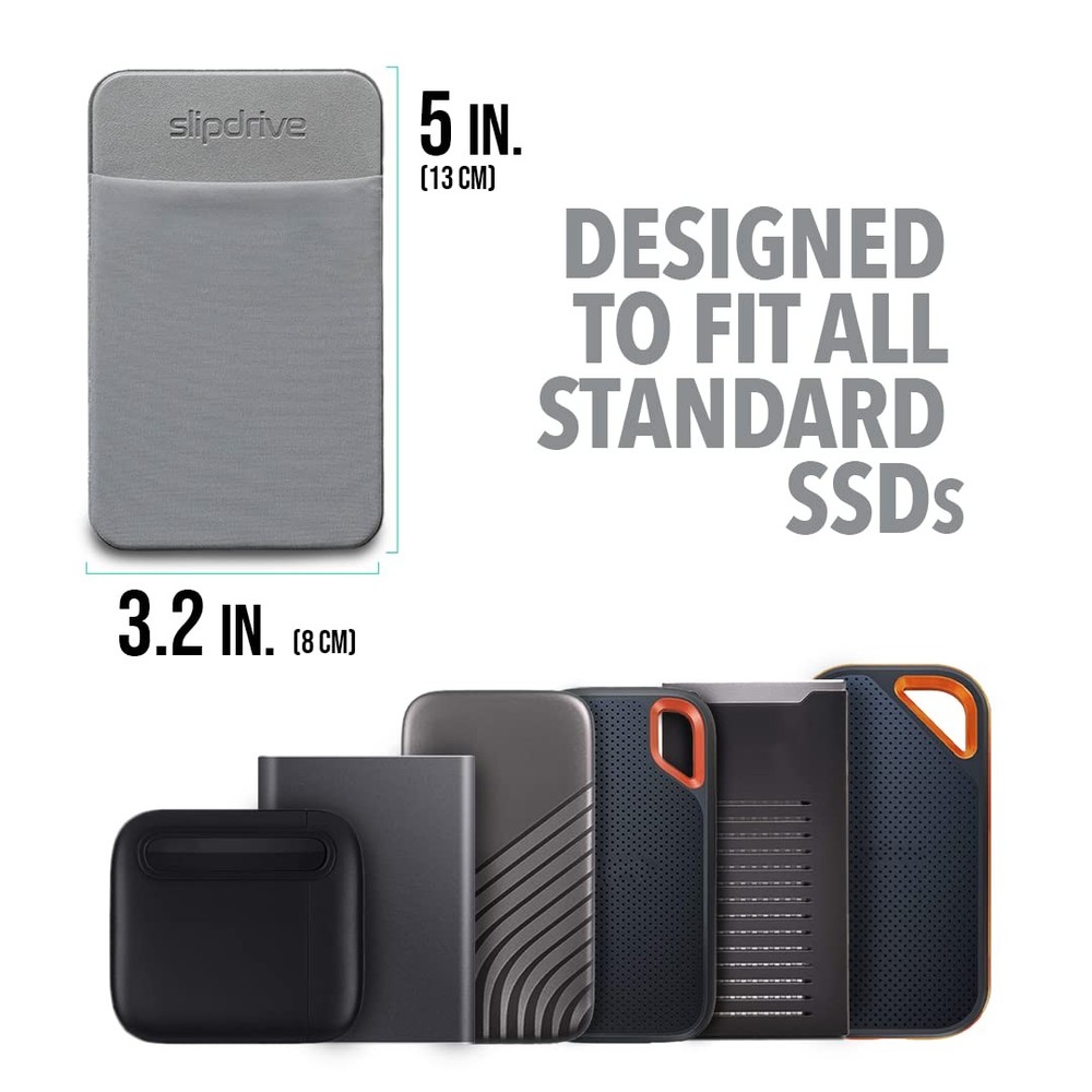 - Portable Hard Drive Sleeve for Laptop - SSD Solid State Drive - Reusable Ad...