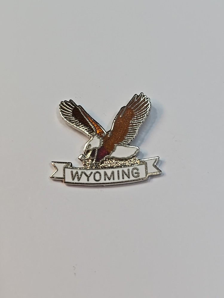 Wyoming Bald Eagle Tie Tack Lapel Pin