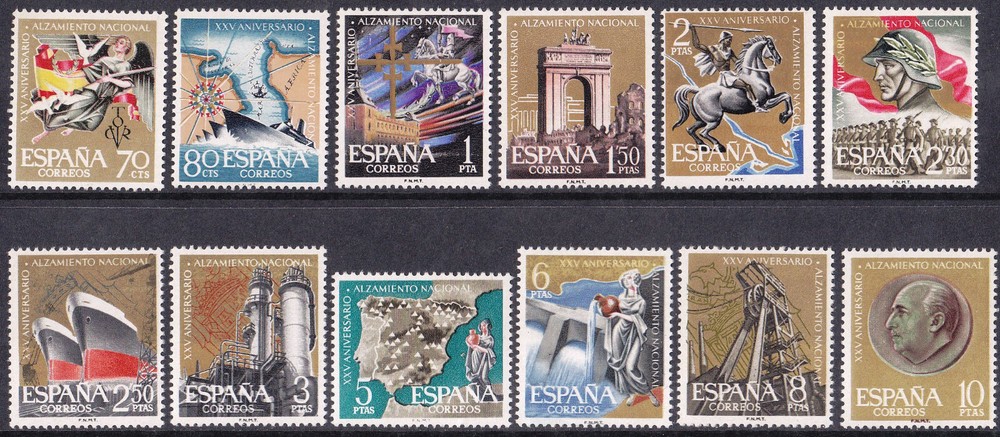 Spain - 1961 (1353-1364) Mint never Hinged - History