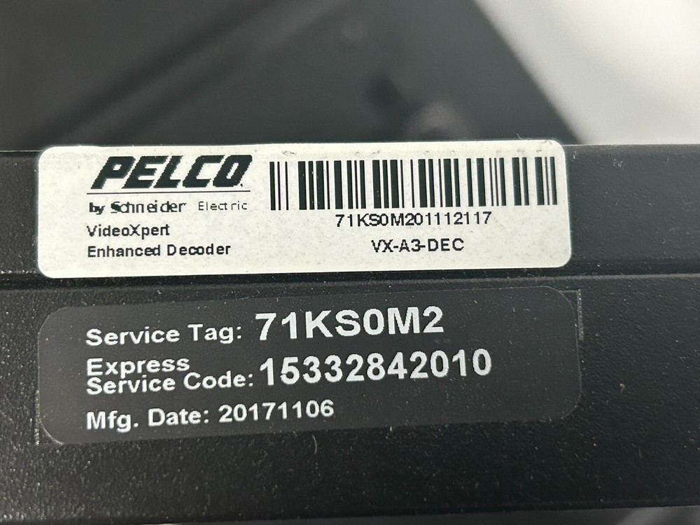 PELCO VX-A3-DEC VIDEOXPERT ENHANCED DECODER WITH MOUNT