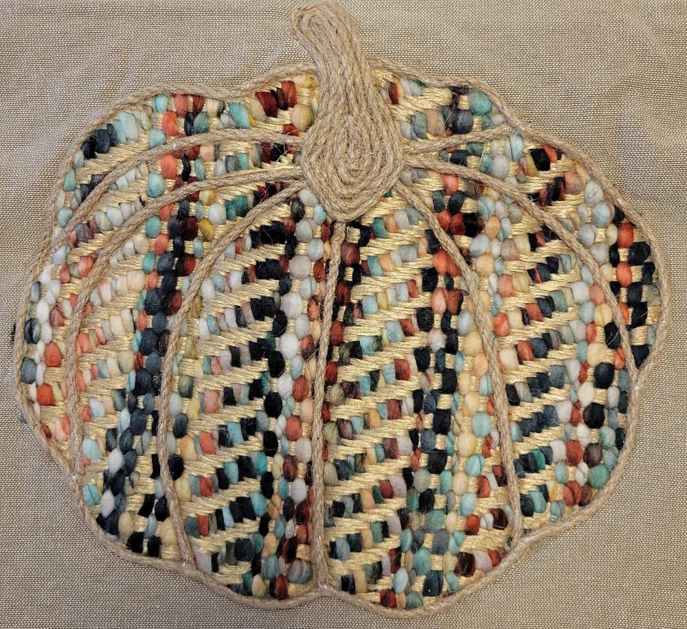 Robert Stanley Table Runner Fall 14”x 72” Pumpkin Embroidered Cottage Core