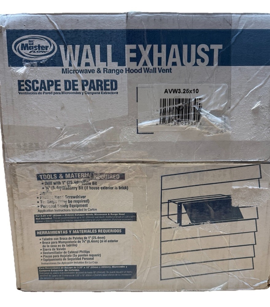 GAF Master Flow 3.25inx10in Rectangular Appliance Wall Vent