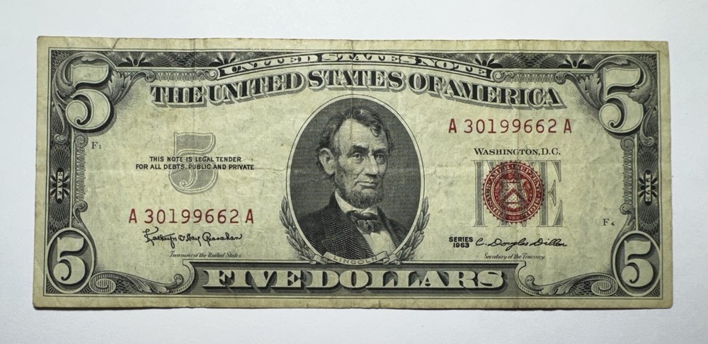 1963 $5 United States Red Seal Note
