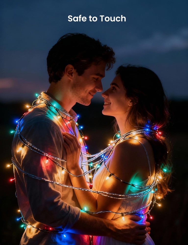 Fairy Lights 9.8FT 120LED, Battery Operated Firecracker Cluster String Lights...
