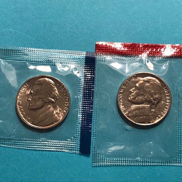 1984 P&D Jefferson Nickel  Unc    FREE SHIP