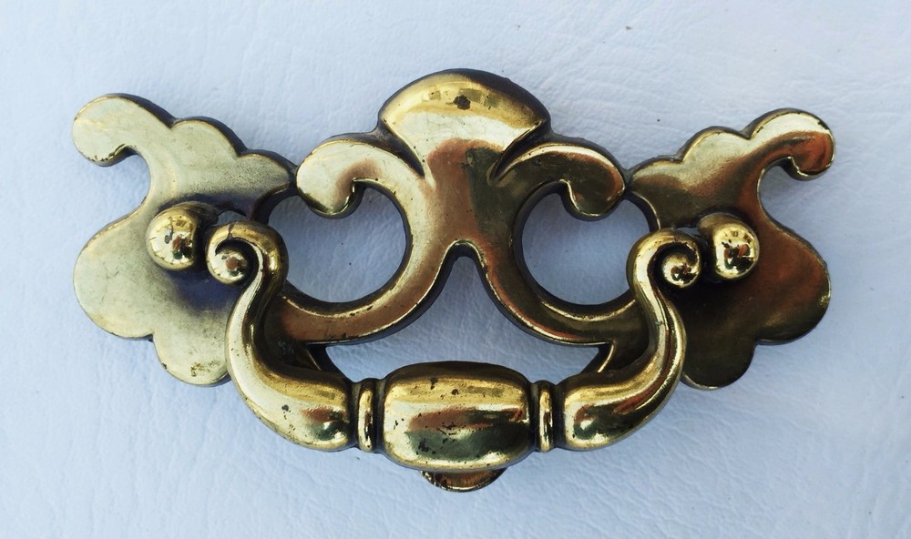 Vintage Brass KBC Antique Hardware Chippendale drawer pull handle...3" centers