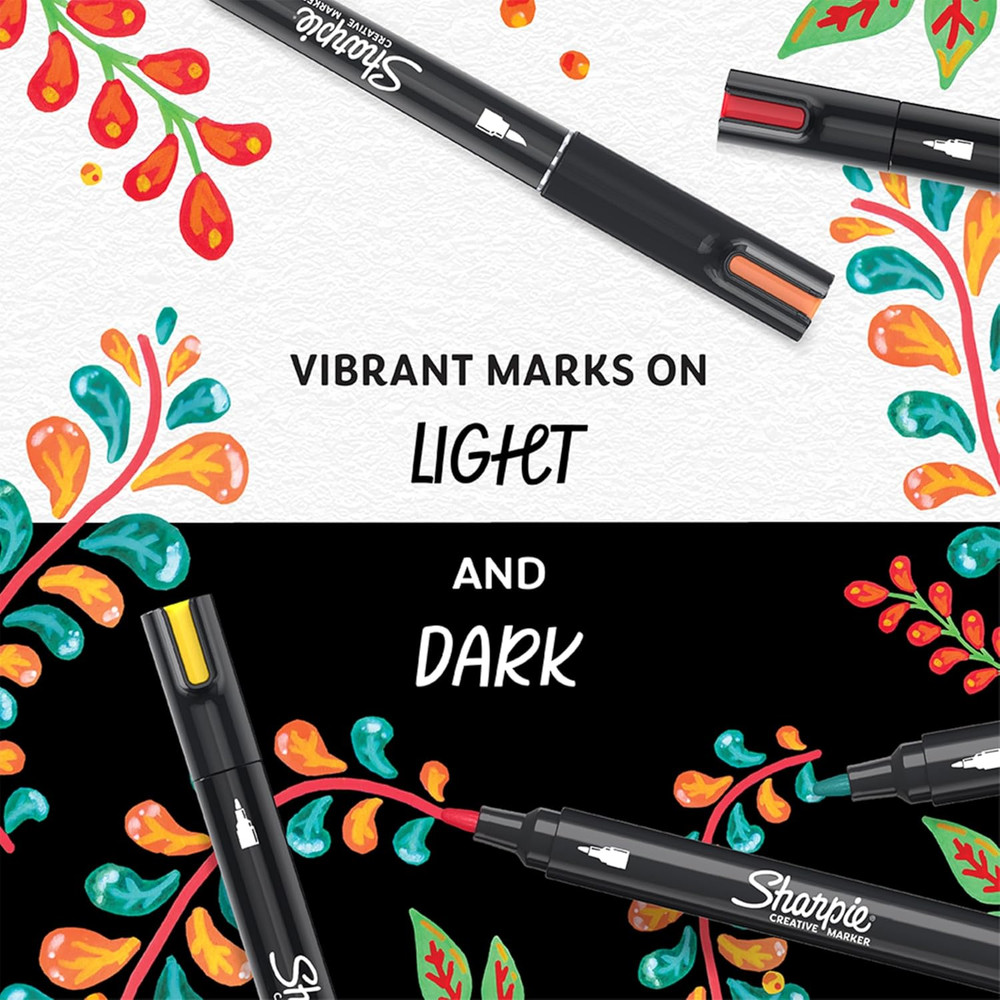 Sharpie Creative Markers, Combo Pack, Water-Based Acrylic, Bullet & Brush Tips,