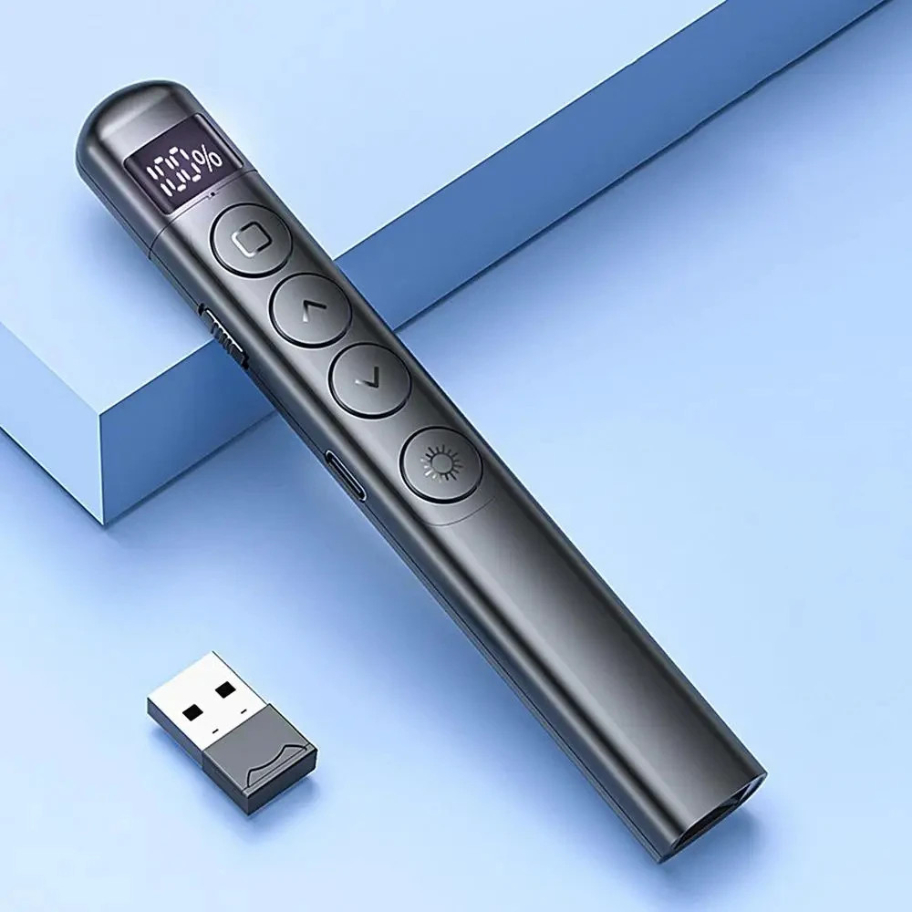 Wireless Presentation Clicker RF Laser Pointer PowerPoint Remote US