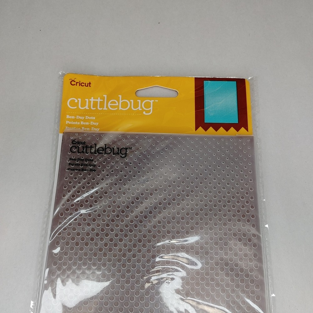 Cricut Cuttlebug Ben Day Dots Embossing Folder New