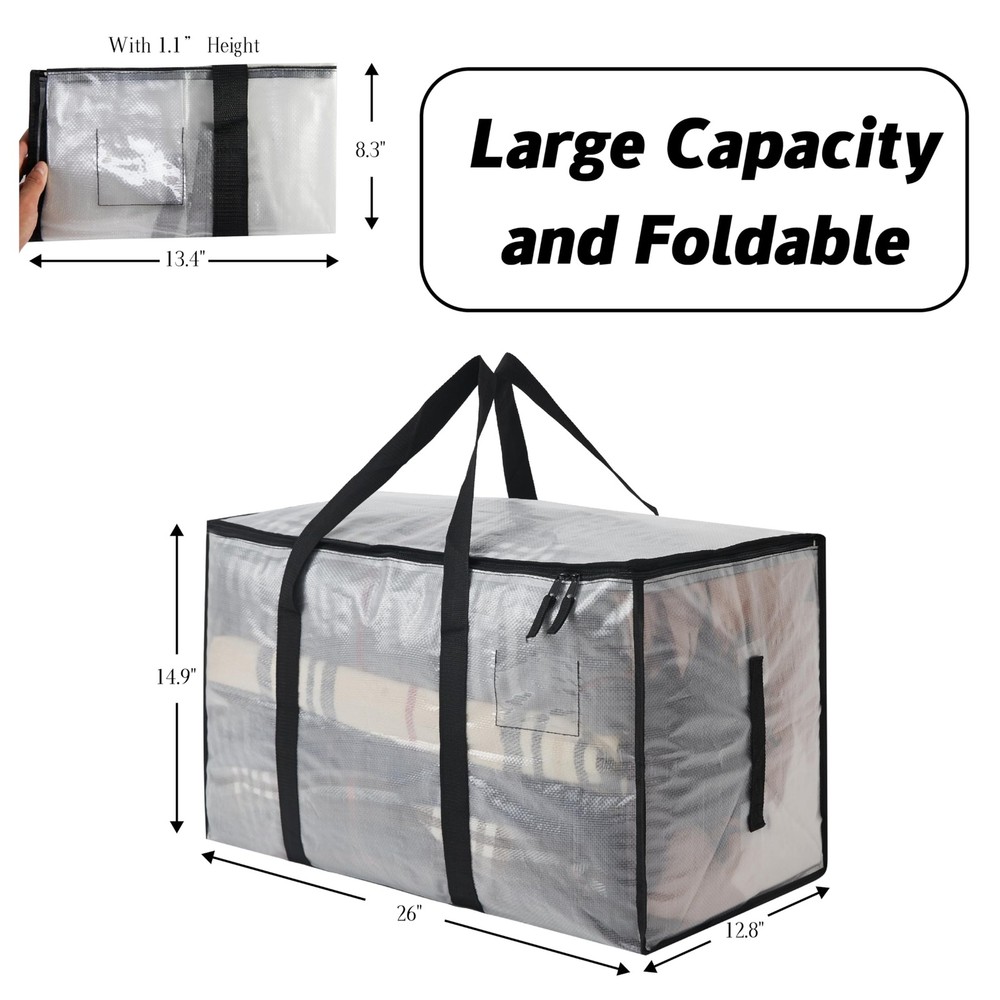 10 Pack Heavy Duty 93L (24.5 Gallon) Stackable Plastic Storage Bins with Lids, C