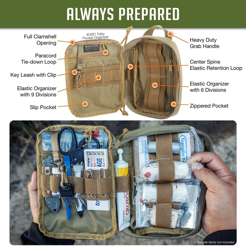 Maxpedition Fatty Pocket Organizer Khaki