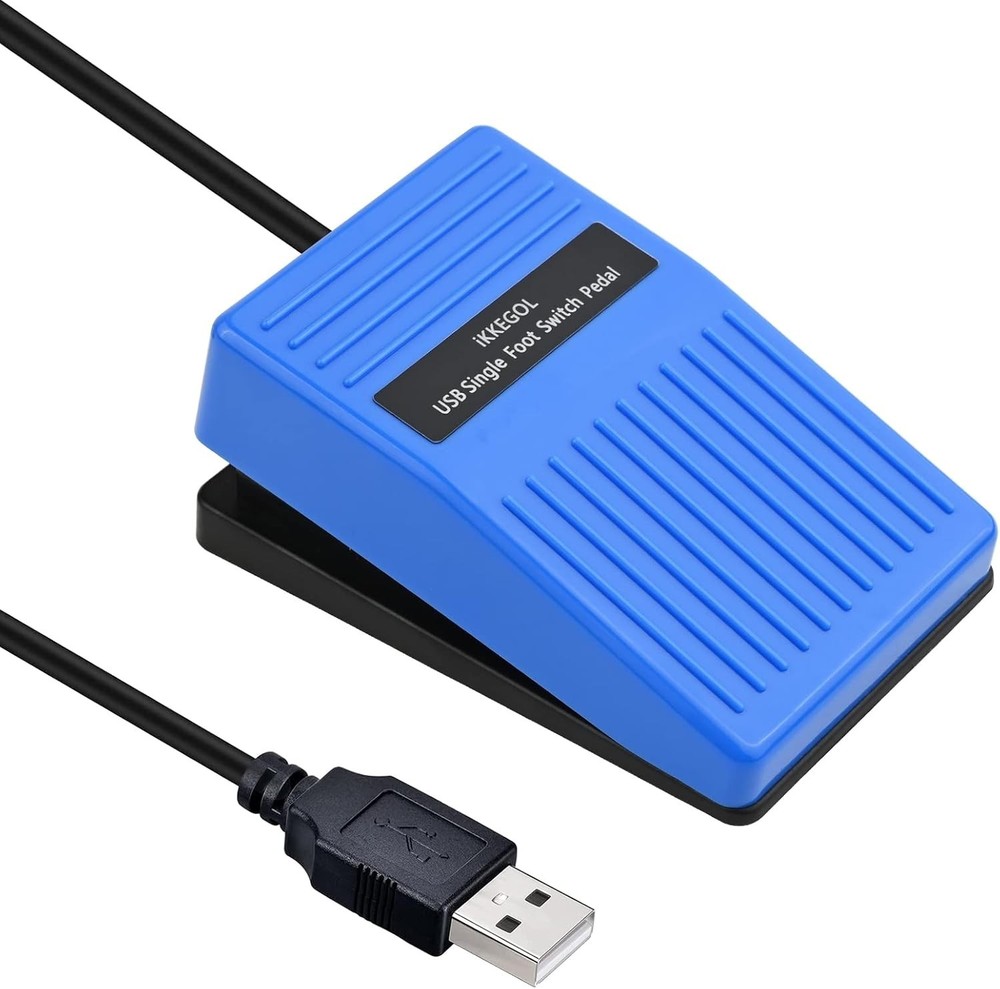 2023 Upgraded USB Foot Pedal - Programmable Single Switch for Gaming & Streaming