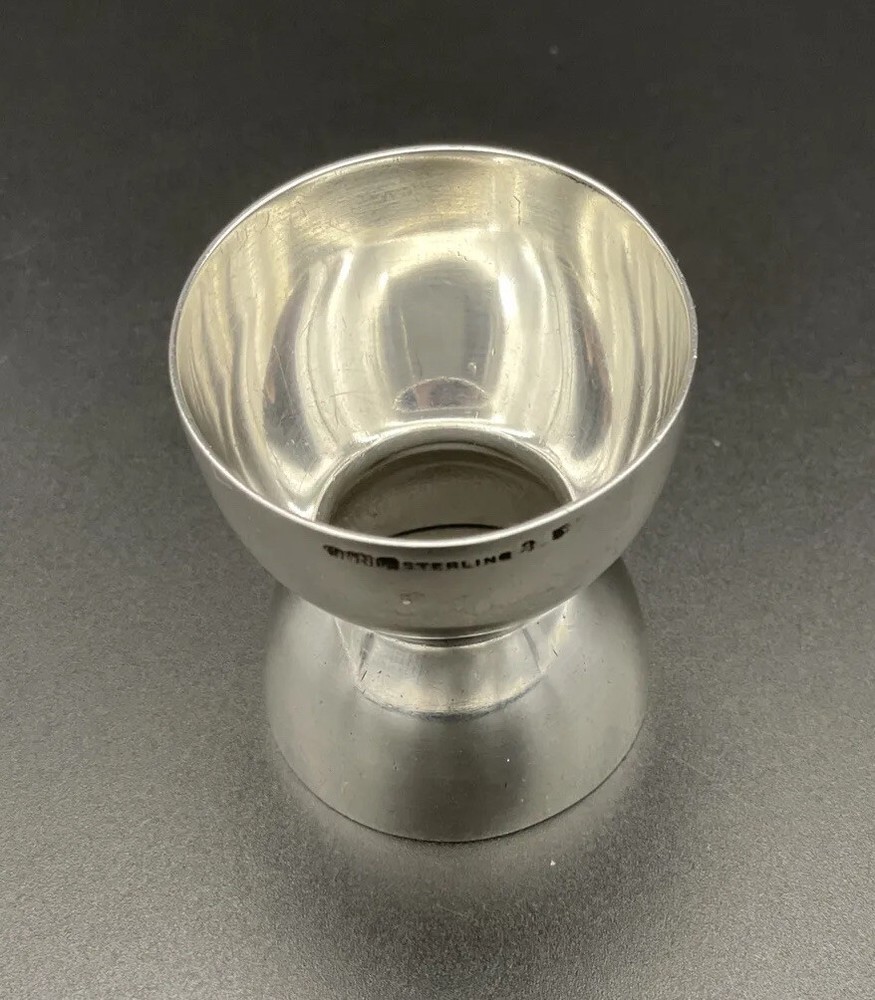 Reed & Barton Sterling Silver Egg Cup Mid Century Modern No Monogram