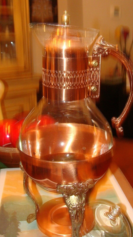 SOLID COPPER COFFEE CARAF ~ 12.5” x 6.5” ~ VERY EXCELLENT CONDITION ~