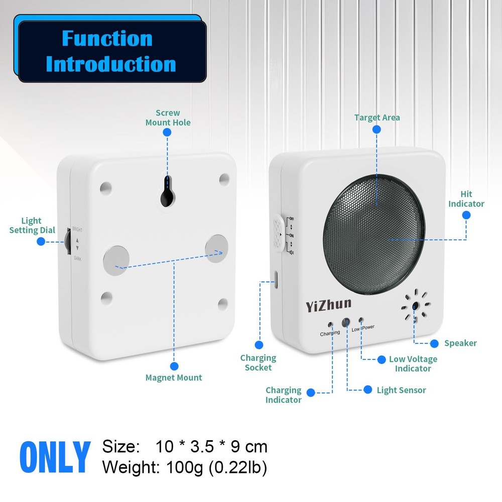 4th Generation Dry Fire Laser Target Training System with 15mm to 60mm, White