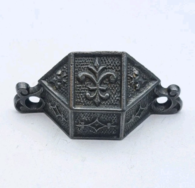 Antique Bin Pull Apothecary Drawer Pull Handle Old Eastlake Cast Iron Hardware