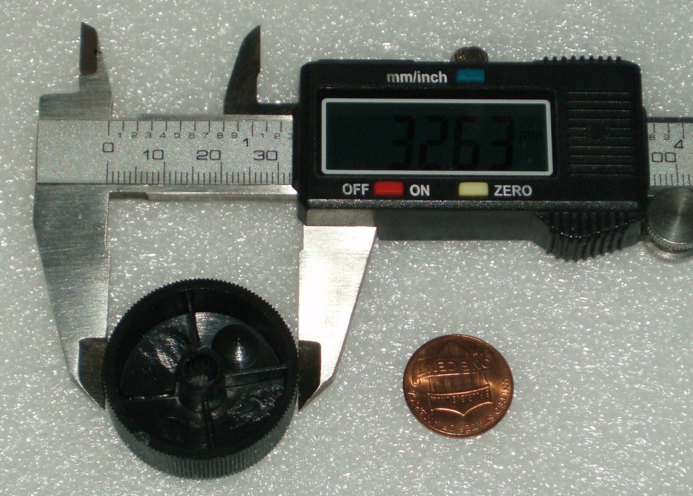 plastic Main Knob Transceiver Receiver OD 33mm for 6mm shaft