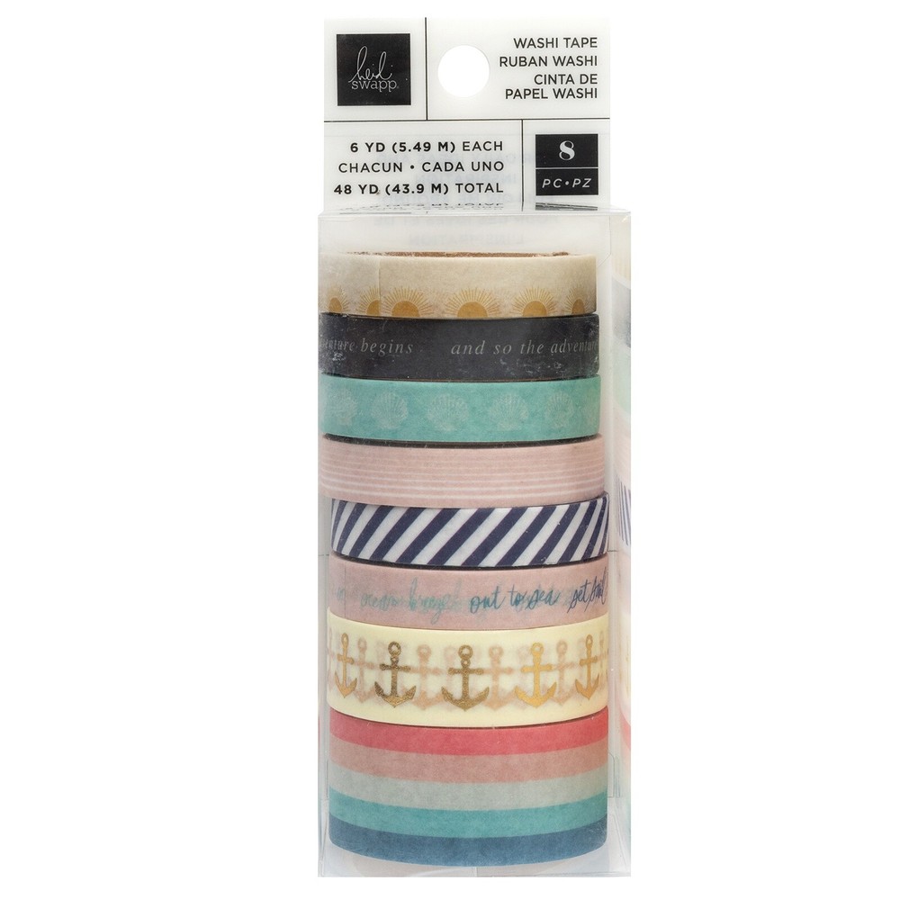 Heidi Swapp Set Sail Washi Tape Rolls 8/Pkg-