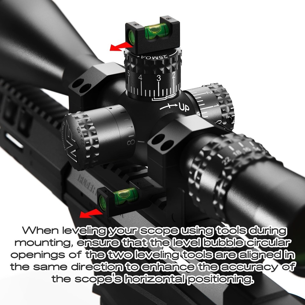 Scope Mounted Engineering Level, Precision Scope Alignment Tool Set for Perfe...