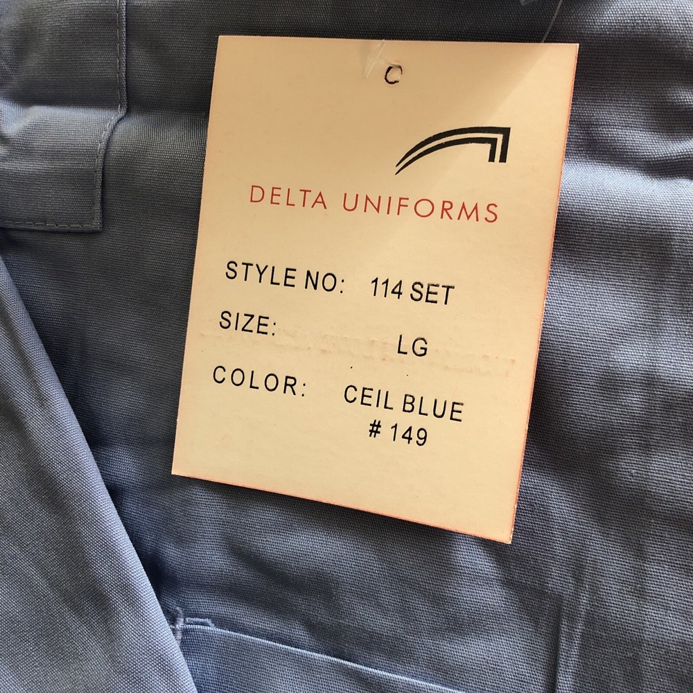 New Delta Blue Scrub Set. Size Large