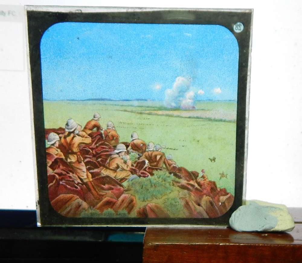 Victorian Glass Magic Lantern slide Boer War image bx1 .