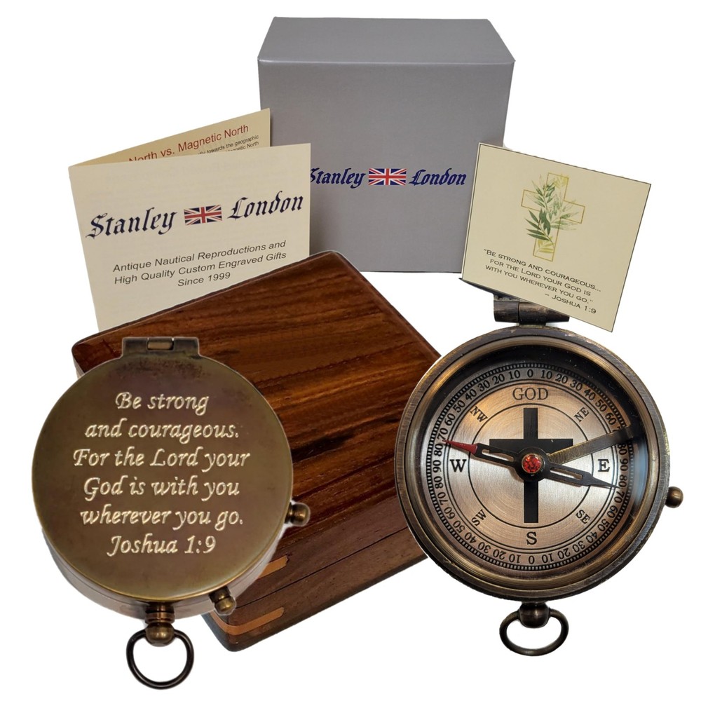 Personalized Compass Gift for Baptism, Confirmation | Religious Keepsake Engr...