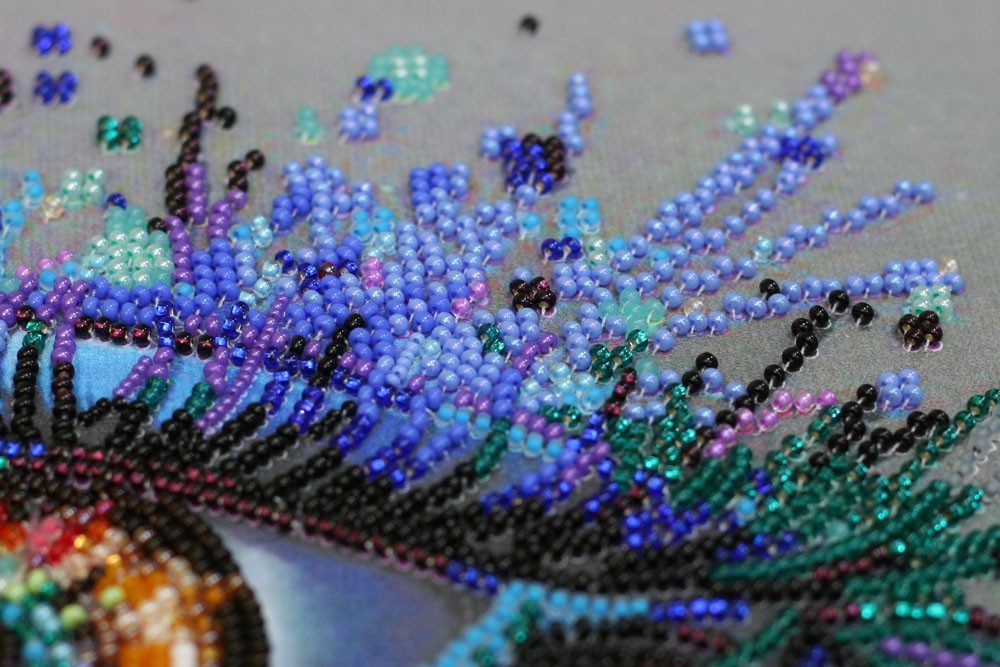 DIY Bead Embroidery Kit "Royal gase" Beaded stitching needlepoint beadwork