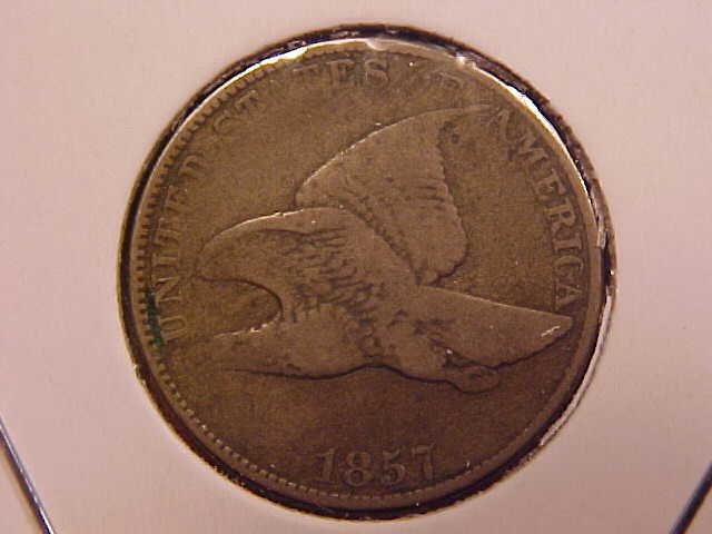 1857 FLYING EAGLE CENT - F - SEE PICS! - (X2192)