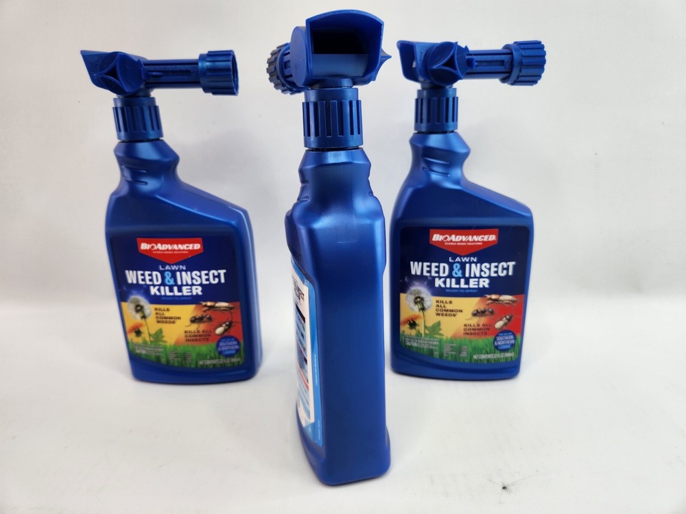 3 Pack BioAdvanced Lawn Weed & Insect Killer Ready To Spray 32oz each