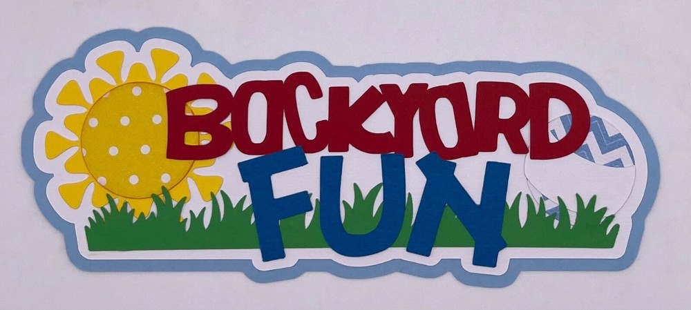 Summertime - Backyard Fun - Paper Piecing Scrapbook Embellishment Die Cuts