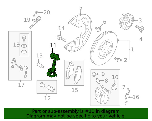 Genuine Volvo Caliper Support 36012673